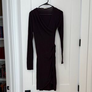 Wilfred Free Elegant Burgundy Wrap Dress